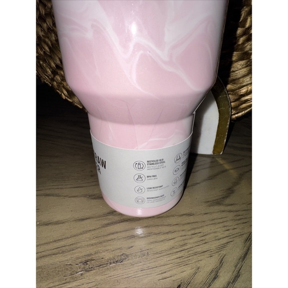 Stanley 40 oz Stainless Steel Ice Flow Flip Straw Tumbler Pink Amethyst Cala NEW - Picture 6 of 9